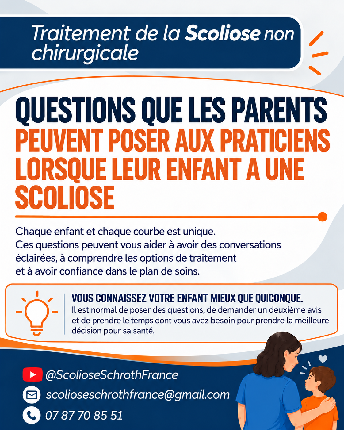 Visuel introductif sur le traitement non chirurgical de la scoliose