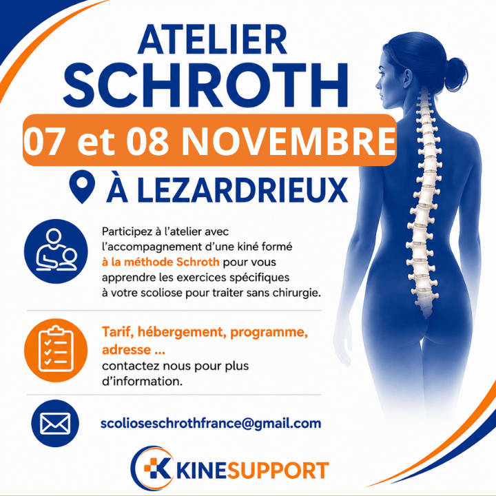 Affiche de l’atelier Schroth des 7 et 8 novembre à Lézardrieux.